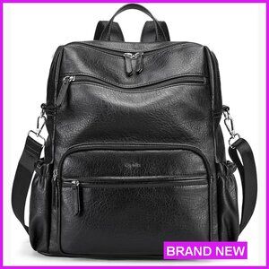 Large PU Leather Backpack Purse Fashion Designer Travel Daypack Adjustable